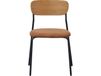 Lot de 2 chaises en bois et velours côtelé terracotta