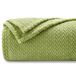 NEWCOSPLAY Super zachte deken wit premium zijdeachtig flanel fleece bladeren patroon lichtgewicht bed deken alle seizoenen gebruik (groen, gooien (50 x 60 inch)