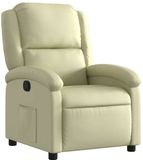 vidaXL - Fauteuil - crème - cuir véritable