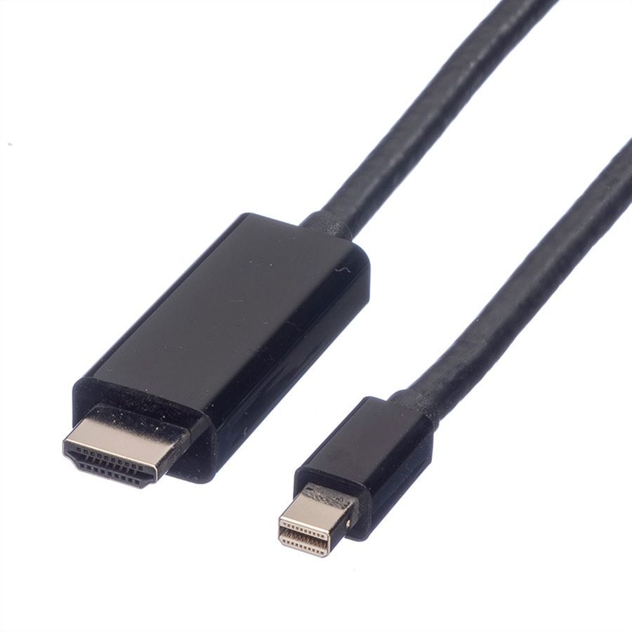 Value Mini DisplayPort Cable, Mini DP-UHDTV, M/M, 3 m, Zwart