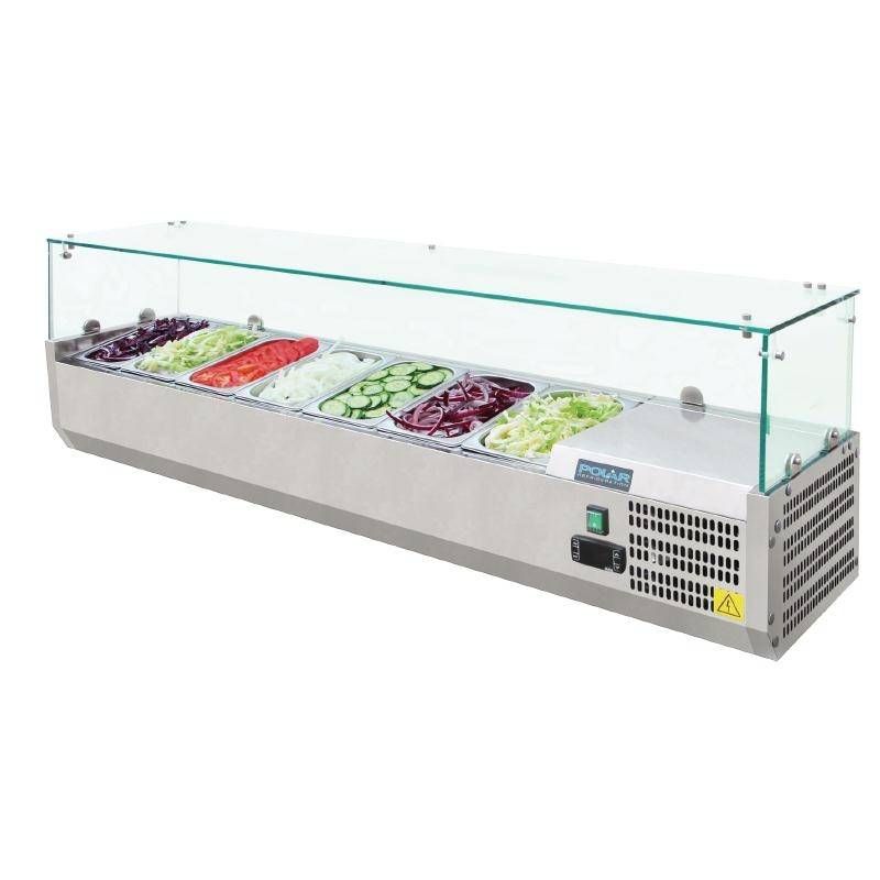 Polar Opzetkoelvitrine 7 x GN 1/4