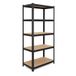 Relaxdays Zwaarbelastbaar rek, 200 x 90 x 60 cm, 875 kg, Zwart/Bruin