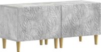 vidaXL - Tv-meubel - Betongrijs - Bewerkt - hout