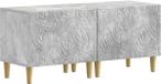 vidaXL - Tv-meubel - Betongrijs - Bewerkt - hout