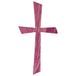 Rayher 31612264 wasmotief kruis, roze, 10,5 x 5,5 cm, 1 stuk, voor het vormgeven van kaarsen (vormsel, doop, bruiloft enz.)