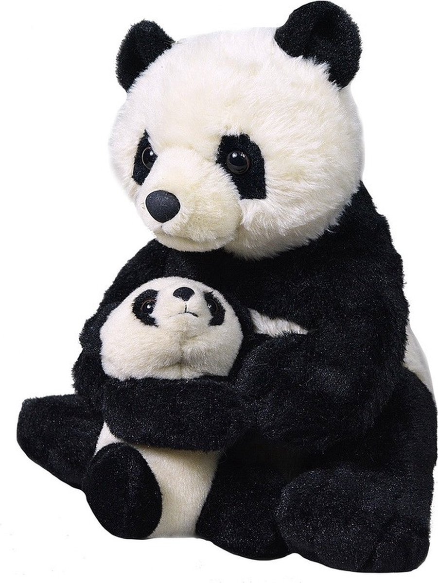 Wild Republic Knuffel Panda 30 Cm Junior Pluche Zwart/wit 2-delig