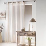 Douceur D'Interieur Helios Gordijn met ringen, geweven, polyester, 240 x 140 cm, linnen