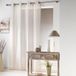 Douceur D'Interieur Helios Gordijn met ringen, geweven, polyester, 240 x 140 cm, linnen