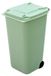 Poubelles avec couvercle, 2 pièces, vert, 15x10x8 cm