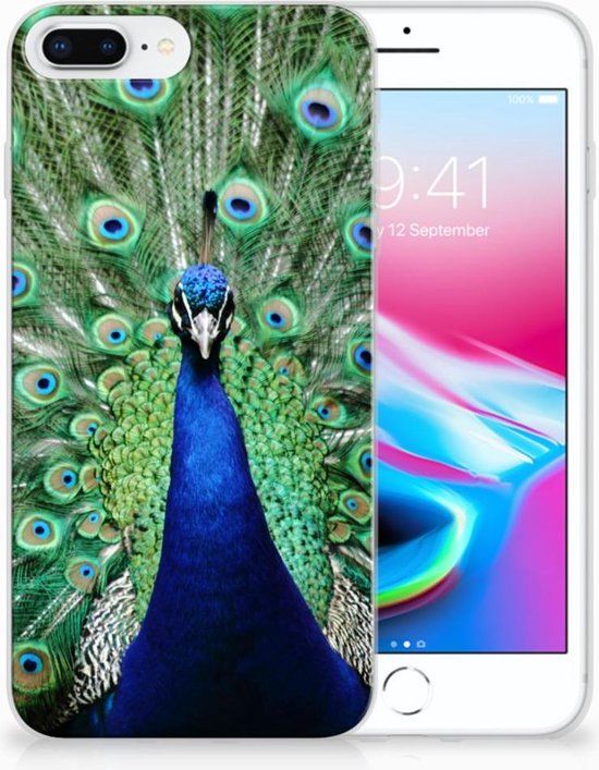 B2Ctelecom TPU Siliconen Backcase Hoesje iPhone 8 Plus / 7 Plus - Design Pauw