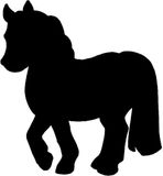 Paard Securit Wandbord paard zwart