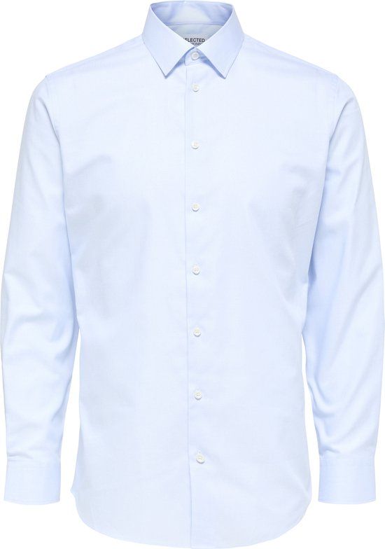 SELECTED HOMME SLHSLIMETHAN SHIRT LS CLASSIC B NOOS Heren Overhemd - Light Blue - Maat L