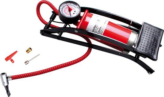 BGS Voetpomp - 0-7 bar - 100 PSI - Rood/Zwart