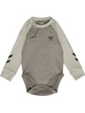 Hummel hmlMINI TRIPLE LOGO BODY L/S Kinderen Unisex Lange Mouw Katoen Ronde Hals Regular Fit VINTAGE KHAKI Maat 56