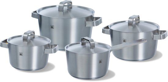 BK Conical+ Pannenset 4-delig - RVS - Zilver