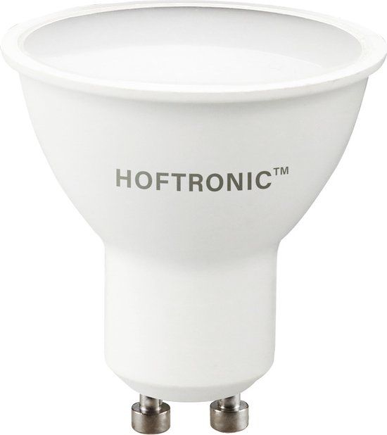 HOFTRONIC GU10 LED Spot - 4,5 Watt 400 lumen - 6500K daglicht wit licht - LED reflector - Vervangt 50 Watt