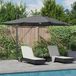 Prolenta Maison Exclusive - Parasol met LED-lichtstrips, antraciet, 351 x 250 x 253 cm
