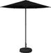 vidaXL Tuinparasol met voet Rechthoekig 2,3 x 2,3 m Polyester Zwart