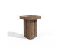 Bol Table d'appoint en bois contreplaqué noyer clair