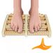 Merkloos Lotushout Voetmassagerol - Dubbele rol met acupressuurnoppen - Antislip - Compact