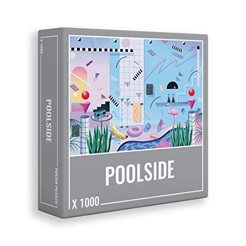 Cloudberries Poolside – Hoogwaardige Legpuzzel voor Volwassenen met een Cool, Retro Ontwerp van een Zwembad uit de Jaren '80 (1000 Stukjes)