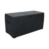 Duramax Cedargrain Durabox 270 liter/71 gallon opbergdoos, tuinmeubelorganizer, plastic kussenbox, terrasdoos, donkergrijs