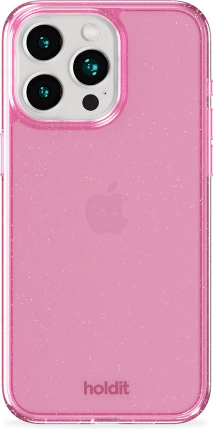 Holdit Glitter Case geschikt voor Apple iPhone 15 Pro - Roze