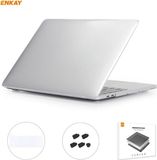 Grappig ENKAY 3-in-1 Crystal Laptop-beschermhoes + US-versie TPU-toetsenbordfolie + anti-stofpluggen voor MacBook Pro 13,3 inch A2251 & A2289 & A2338 (met Touch Bar) (transparant)