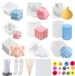 Unyqoos® Set de 9 moules à bougies en silicone 3D