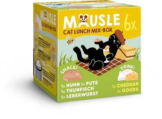 Lucky Lou Mäusle Snack & Drink Multipack – 4 x snackmuisjes + 2 x drink-snack | Voor katten | Graanvrij | Zonder toegevoegde suikers | Monoproteïne