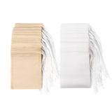 440 Carehabi 440 stuks wegwerptheezakjes met trekkoord, theezakjes voor losse thee (6 x 8 cm)