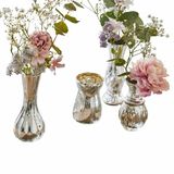 Loberon Decoratieve vaas set van 4 Maelie antiekzilverkleurig