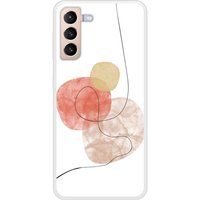 Samsung Beschermende siliconen case compatibel met Galaxy S21 Plus One lijn rood