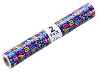Happy Birthday Inpakpapier rollen 2 Pack - 4M Kleurrijke Geschenkverpakking - Unisex Verjaardagscadeau Wrap