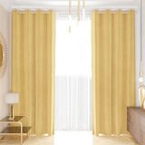 PETTI Artigiani Italiani - Fluwelen gordijnen met ringen, 2 stuks, 140 x 280 cm, goud