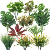 Unyqoos® set de 18 pièces, plante artificielle résistante aux intempéries