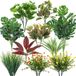 Unyqoos® set de 18 pièces, plante artificielle résistante aux intempéries