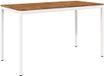 vidaXL Tuinbar Tafel NAARDEN Natuurlijk en Wit 180 x 88,5 x 105 cm