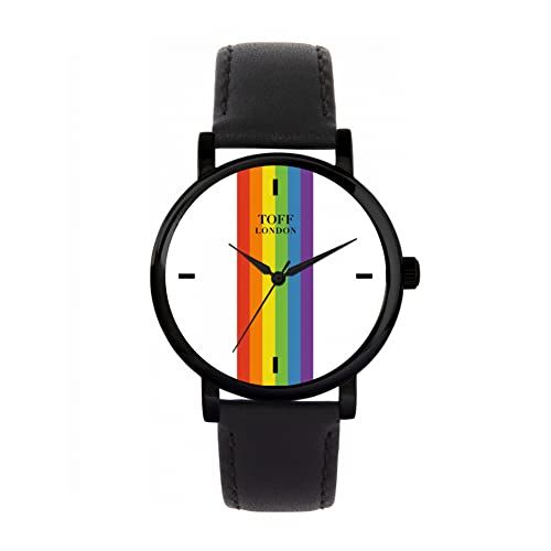 Toff London Pride Lineaire witte wapenstokken Horloge - 5059911105897