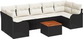 vidaXL Banc de jardin Noir Poly rotin