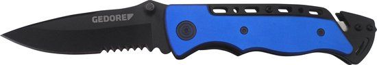 Gedore SB 6952-00 Reddingsmes - Blauw/Zwart - 20 cm - 85 mm Zaagbladlengte - Inklapbaar