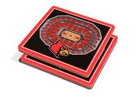 YouTheFan NCAA Louisville Cardinals KFC Yum Center onderzetter 3D StadiumViews, Team Color, 10,2 x 10,2 x 0,8 cm