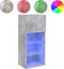 vidaXL Tv-meubel met LED-verlichting 40,5x30x90 cm betongrijs