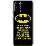 ERT GROUP mobiel telefoonhoesje voor Samsung S20 PLUS / S11 origineel en officieel erkend DC patroon Batman 053