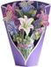 Carte d'anniversaire 3D sans marque - Fleurs pop-up - 24,5 cm x 29 cm