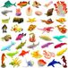 Figurines d'animaux marins - 40 pièces - Jouets de bain et décoration de gâteau - Caoutchouc - Océan
