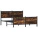 Maison Exclusive - Lit en métal sans matelas, chêne fumé, 140x190 cm