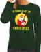 Bellatio Decorations A Whole Lot of Christmas Foute kersttrui / sweater A Whole Lot of Christmas voor dames - groen - Kerstman Angus met gitaar M