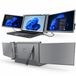 Lanu Triple Portable Monitor Expert 14" MultiCable - IPS Tri screen - Écran supplémentaire pour ordinateur portable - Plug & Play - Sac de transport inclus