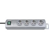 Brennenstuhl Primera-Line 4x stekkerdoos zilver